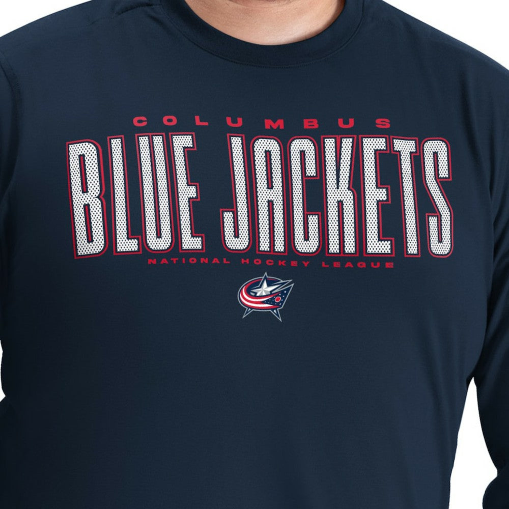 Columbus Blue Jackets G-III Sports by Carl Banks Adaptive Mesh Effect Long Sleeve T-Shirt - Navy | NHL discount