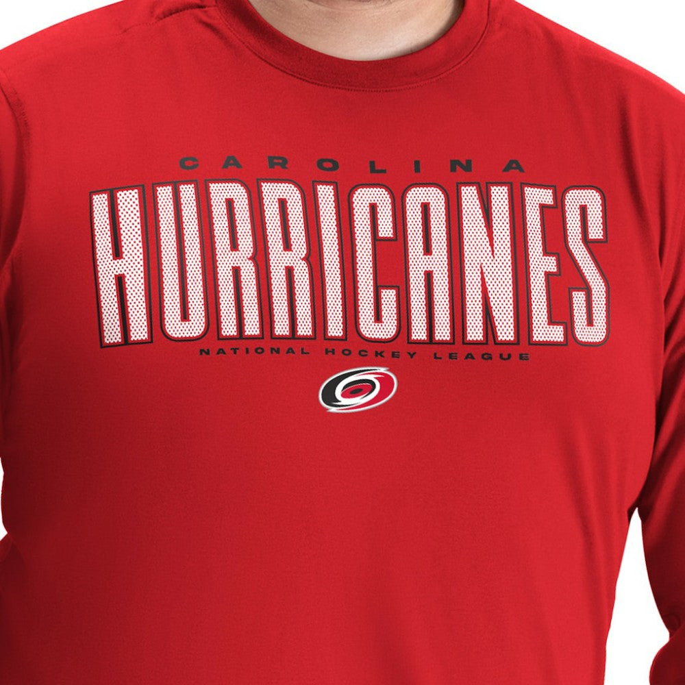 Carolina Hurricanes G-III Sports by Carl Banks Adaptive Mesh Effect Long Sleeve T-Shirt - Red | NHL online