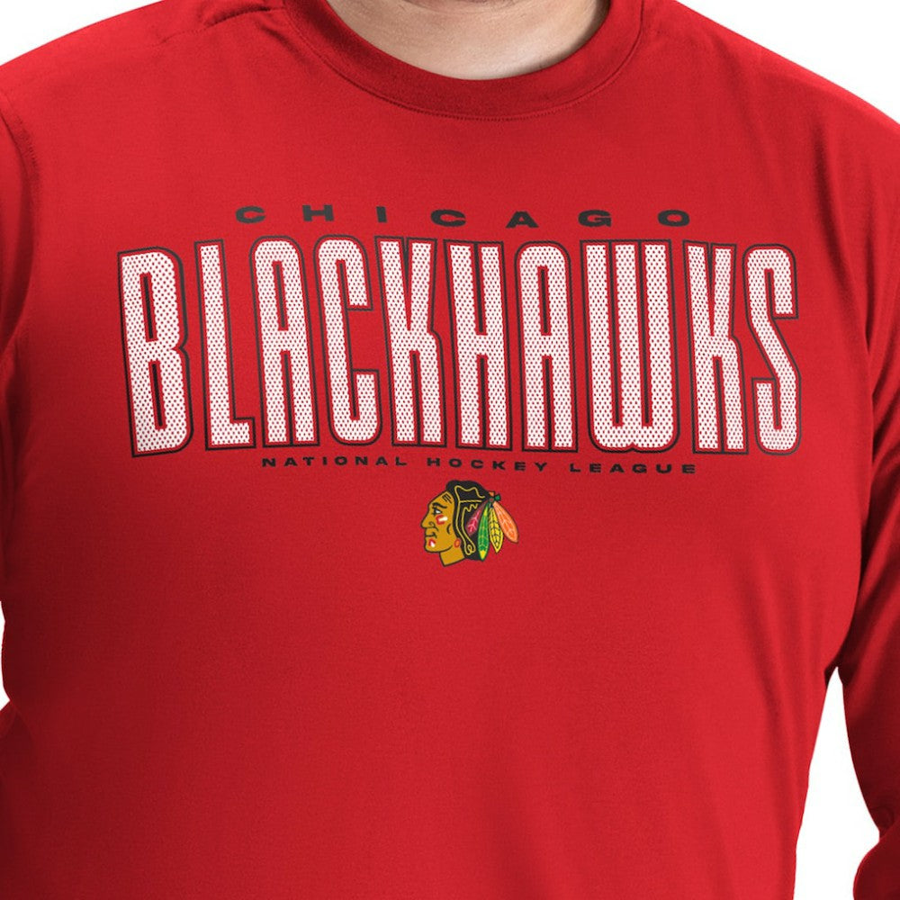 Chicago Blackhawks G-III Sports by Carl Banks Adaptive Mesh Effect Long Sleeve T-Shirt - Red | NHL discount