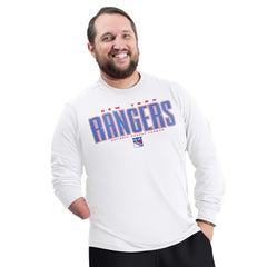 New York Rangers G-III Sports by Carl Banks Adaptive Mesh Effect Long Sleeve T-Shirt - White | NHL on sale