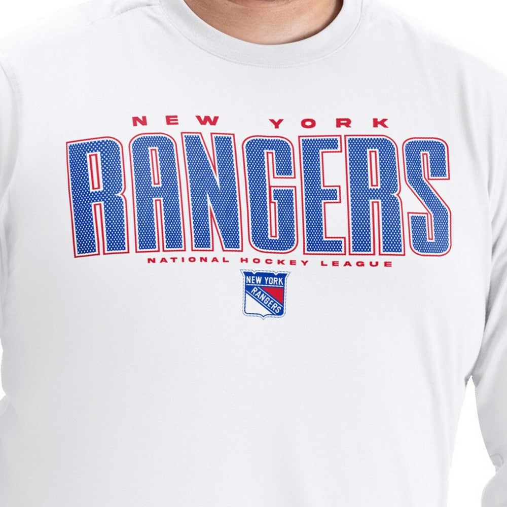 New York Rangers G-III Sports by Carl Banks Adaptive Mesh Effect Long Sleeve T-Shirt - White | NHL on sale
