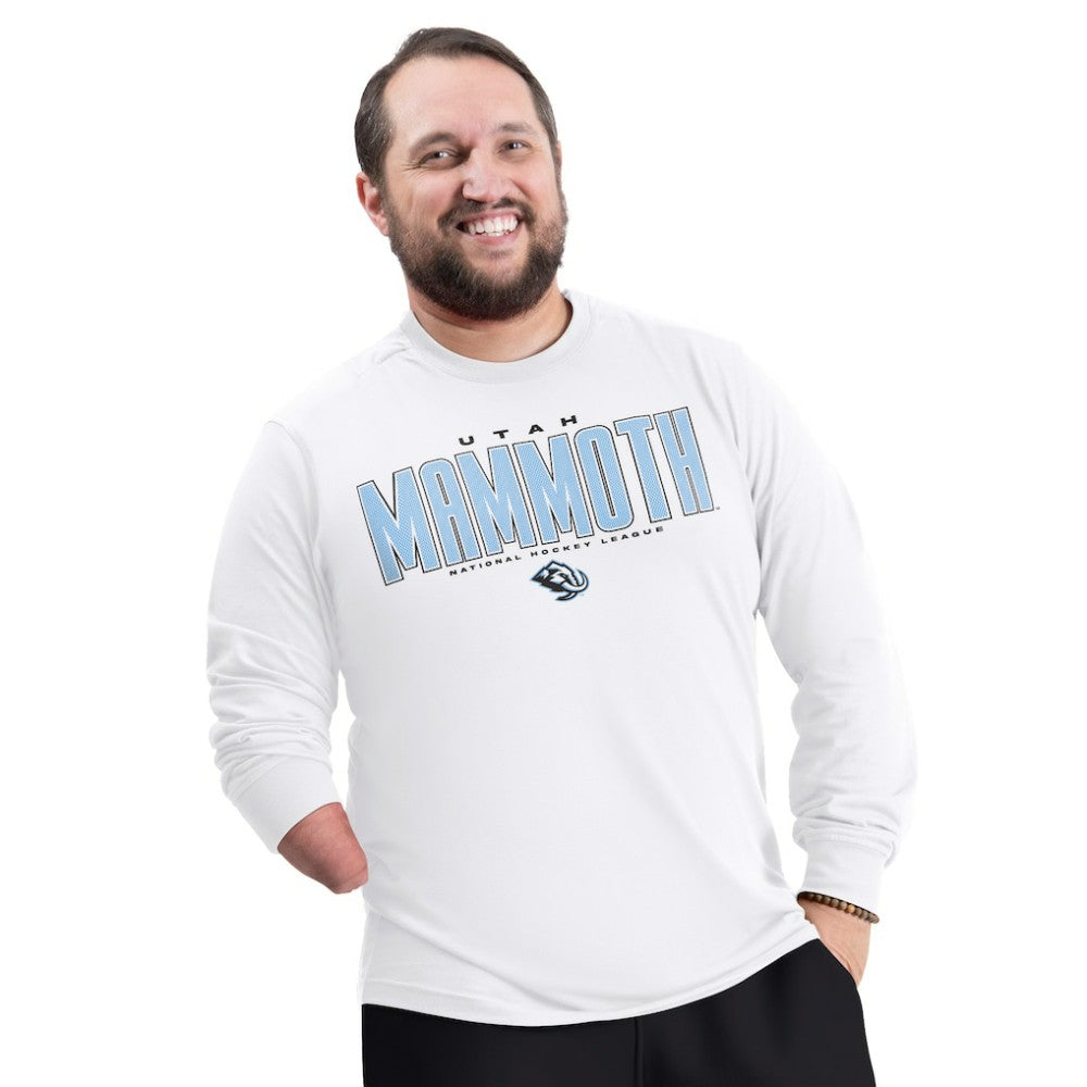 Utah Mammoth G-III Sports by Carl Banks Adaptive Mesh Effect Long Sleeve T-Shirt - White | NHL sale