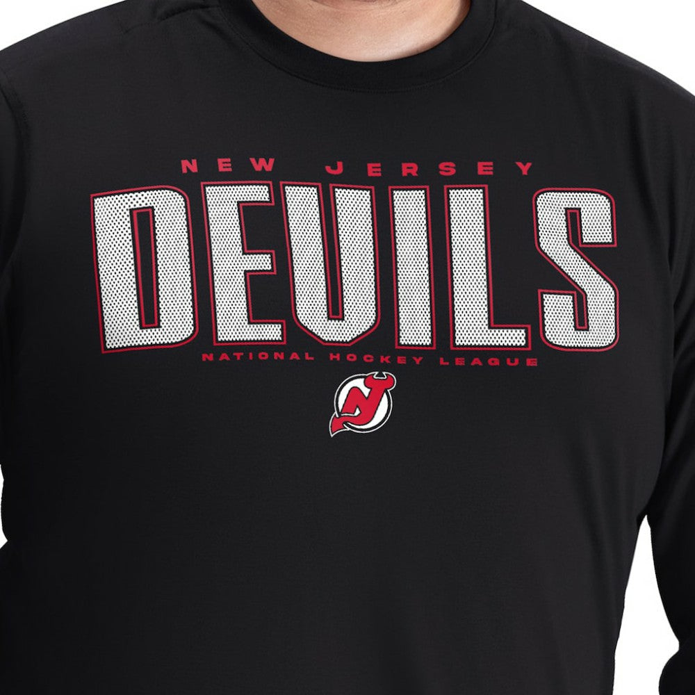 New Jersey Devils G-III Sports by Carl Banks Adaptive Mesh Effect Long Sleeve T-Shirt - Black | NHL online