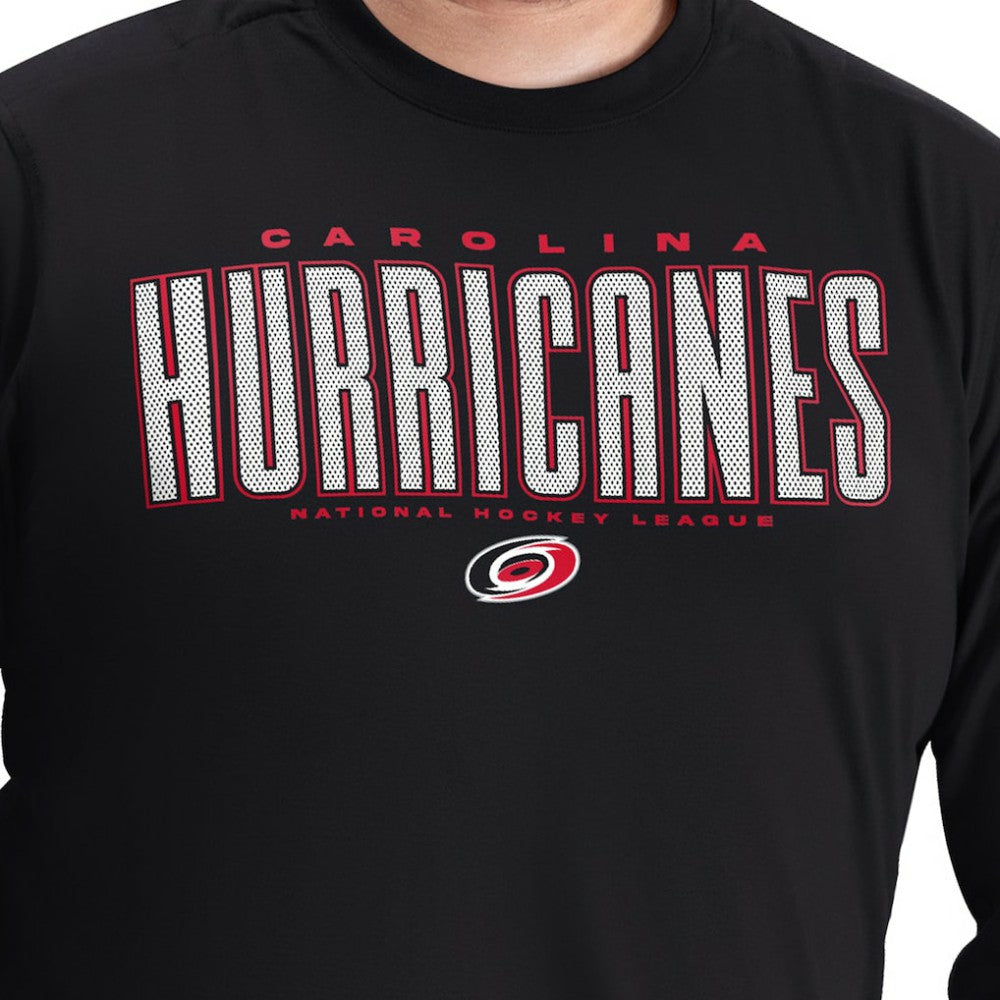 Carolina Hurricanes G-III Sports by Carl Banks Adaptive Mesh Effect Long Sleeve T-Shirt - Black | NHL sale