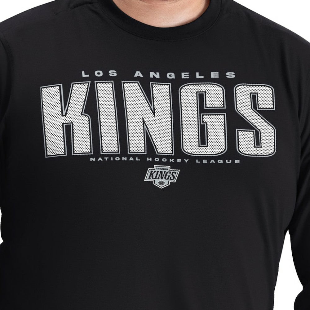 Los Angeles Kings G-III Sports by Carl Banks Adaptive Mesh Effect Long Sleeve T-Shirt - Black | NHL near me