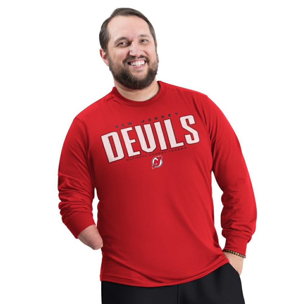 New Jersey Devils G-III Sports by Carl Banks Adaptive Mesh Effect Long Sleeve T-Shirt - Red | NHL discount