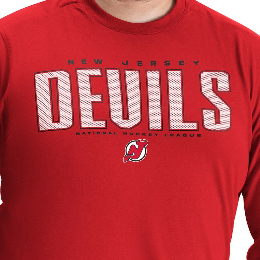 New Jersey Devils G-III Sports by Carl Banks Adaptive Mesh Effect Long Sleeve T-Shirt - Red | NHL discount