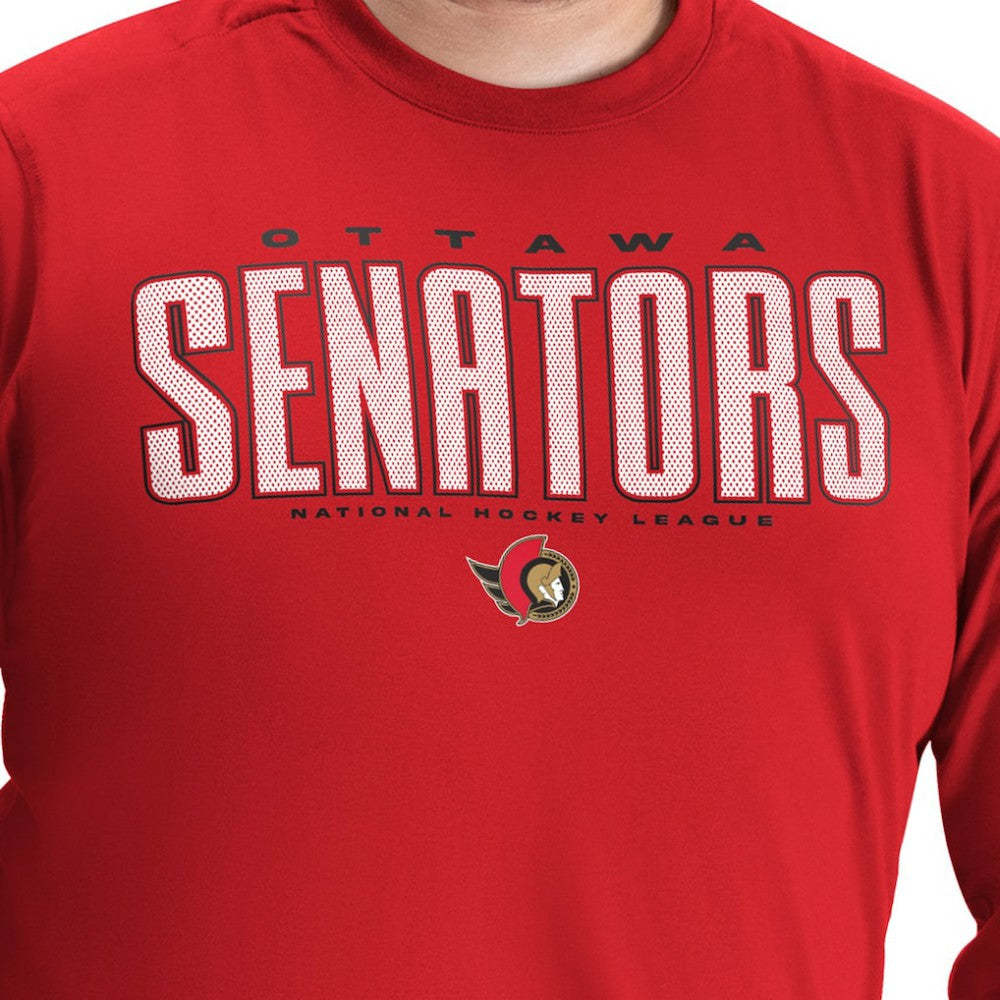 Ottawa Senators G-III Sports by Carl Banks Adaptive Mesh Effect Long Sleeve T-Shirt - Red | NHL near me