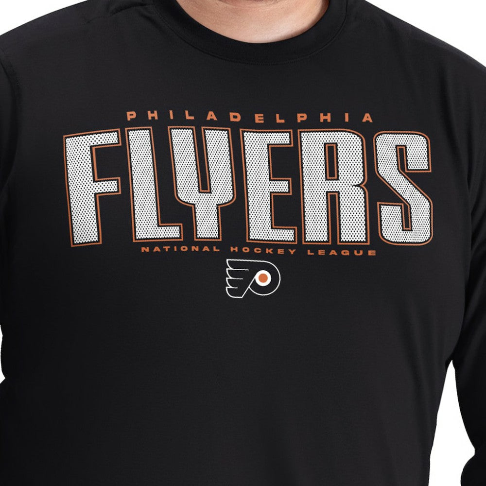 Philadelphia Flyers G-III Sports by Carl Banks Adaptive Mesh Effect Long Sleeve T-Shirt - Black | NHL on sale