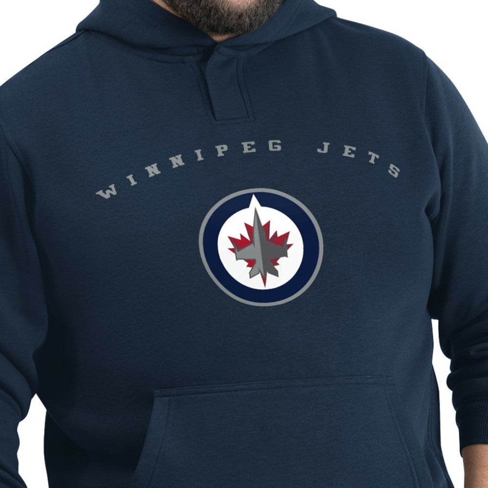 Winnipeg Jets G-III Sports by Carl Banks Adaptive Classic Team Arc Fleece Hoodie - Navy | NHL discount