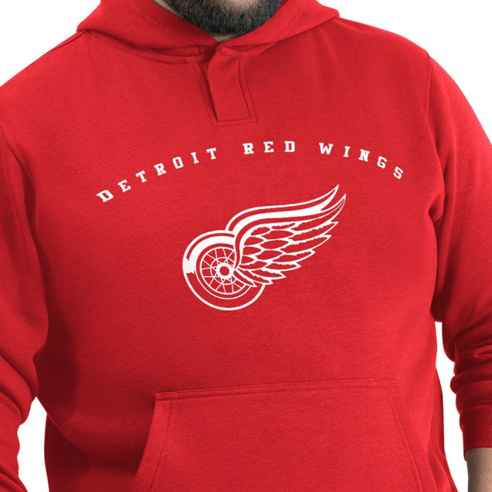 Detroit Red Wings G-III Sports by Carl Banks Adaptive Classic Team Arc Fleece Hoodie - Red | NHL Lifestyle