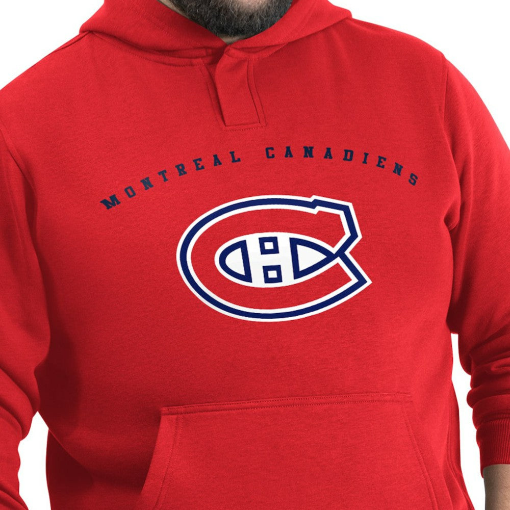 Montreal Canadiens G-III Sports by Carl Banks Adaptive Classic Team Arc Fleece Hoodie - Red | NHL Lifestyle