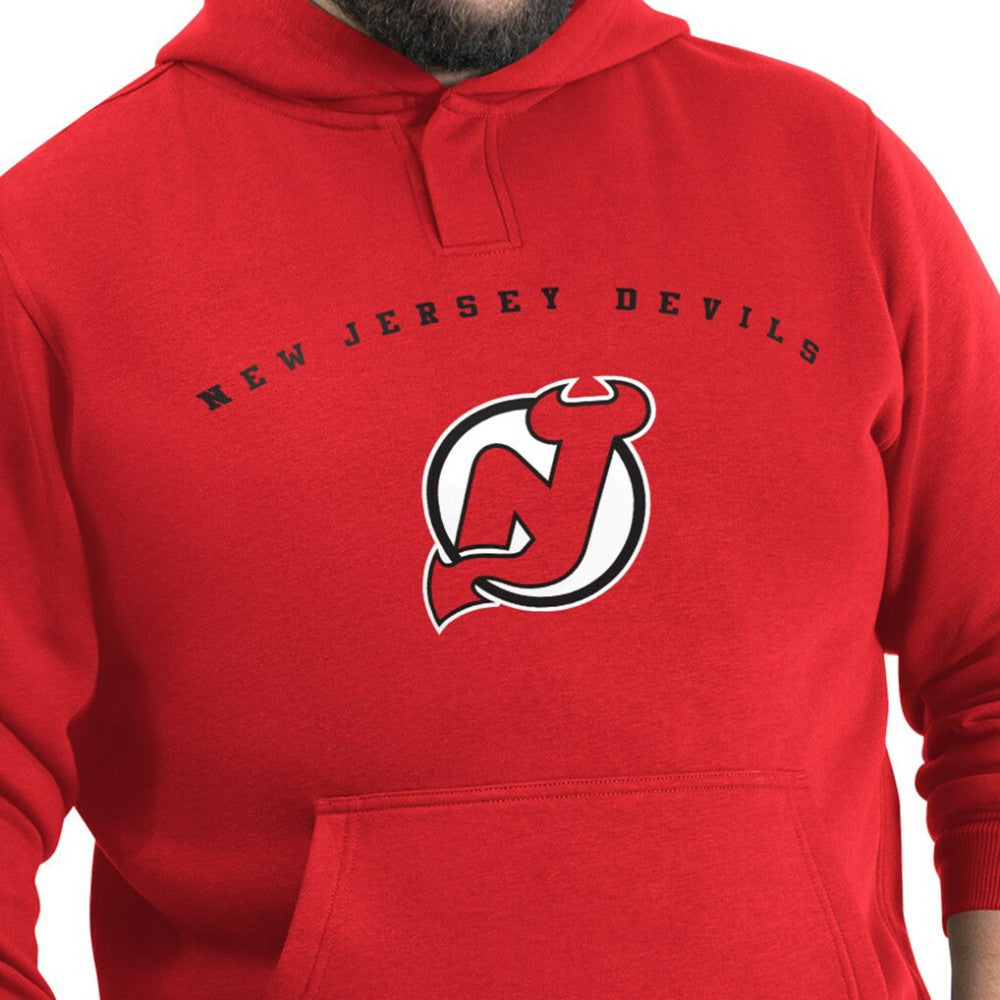 New Jersey Devils G-III Sports by Carl Banks Adaptive Classic Team Arc Fleece Hoodie - Red | NHL on sale