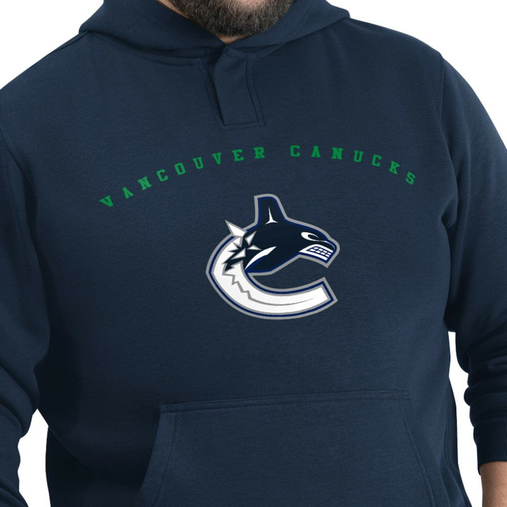 Vancouver Canucks G-III Sports by Carl Banks Adaptive Classic Team Arc Fleece Hoodie - Navy | NHL on sale