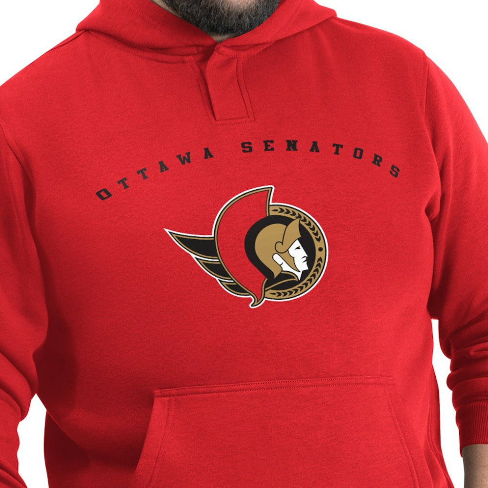 Ottawa Senators G-III Sports by Carl Banks Adaptive Classic Team Arc Fleece Hoodie - Red | NHL Clearance