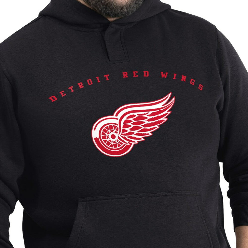 Detroit Red Wings G-III Sports by Carl Banks Adaptive Classic Team Arc Fleece Hoodie - Black | NHL Clearance