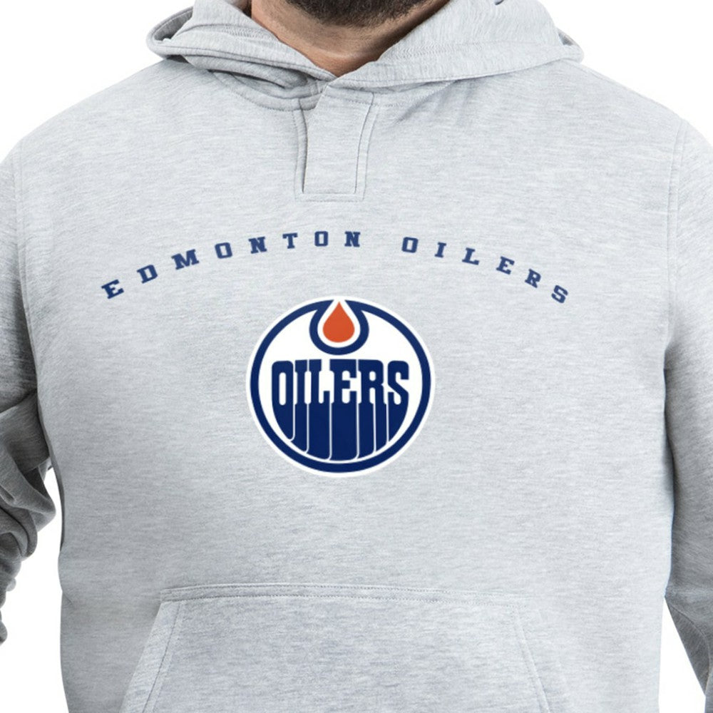 Edmonton Oilers G-III Sports by Carl Banks Adaptive Classic Team Arc Fleece Hoodie - Gray | NHL on sale