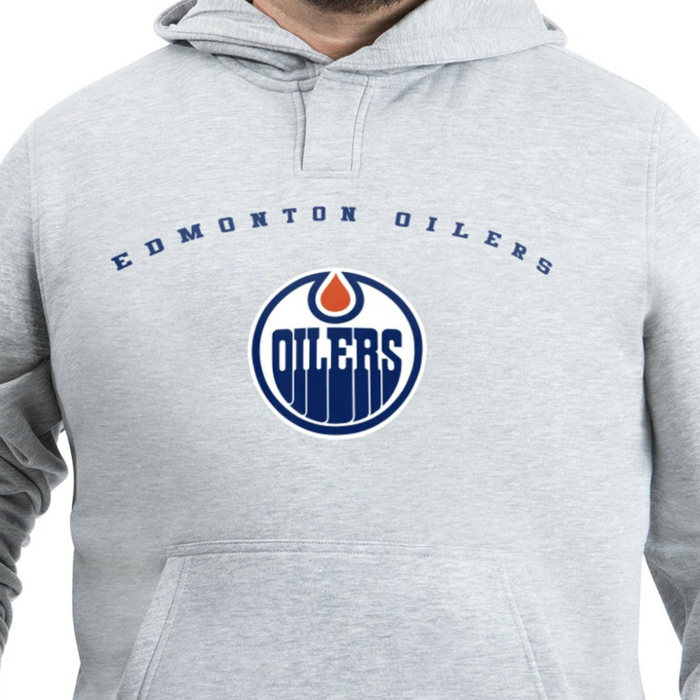 Edmonton Oilers G-III Sports by Carl Banks Adaptive Classic Team Arc Fleece Hoodie - Gray | NHL on sale