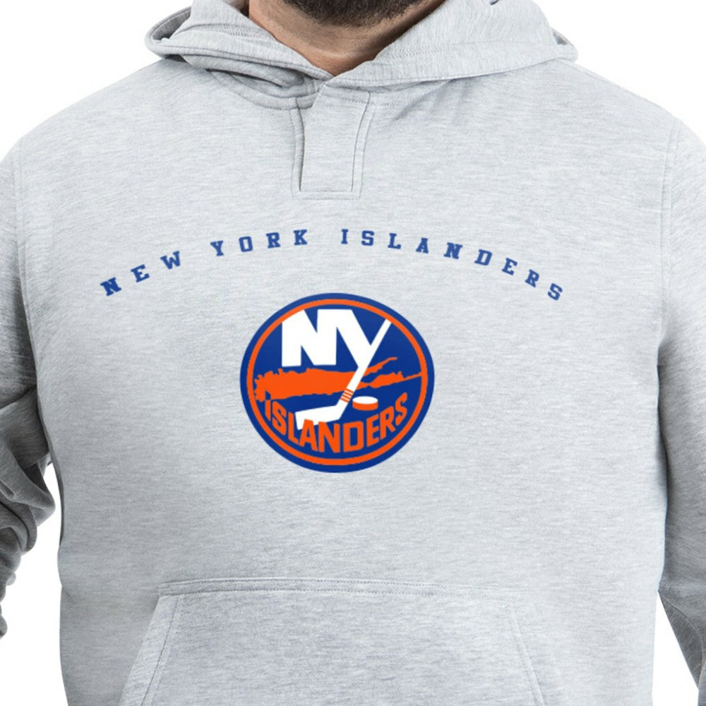 New York Islanders G-III Sports by Carl Banks Adaptive Classic Team Arc Fleece Hoodie - Gray | NHL near me