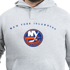 New York Islanders G-III Sports by Carl Banks Adaptive Classic Team Arc Fleece Hoodie - Gray | NHL near me