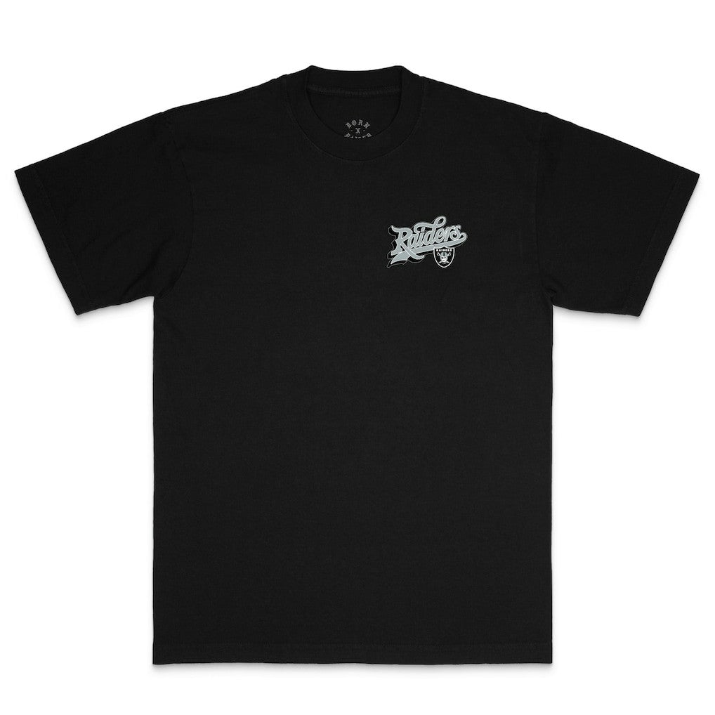 Las Vegas Raiders Born x Raised Unisex Pro Script T-Shirt - Black - NFL