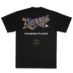 Baltimore Ravens Born x Raised Unisex Pro Script T-Shirt - Black - NFL