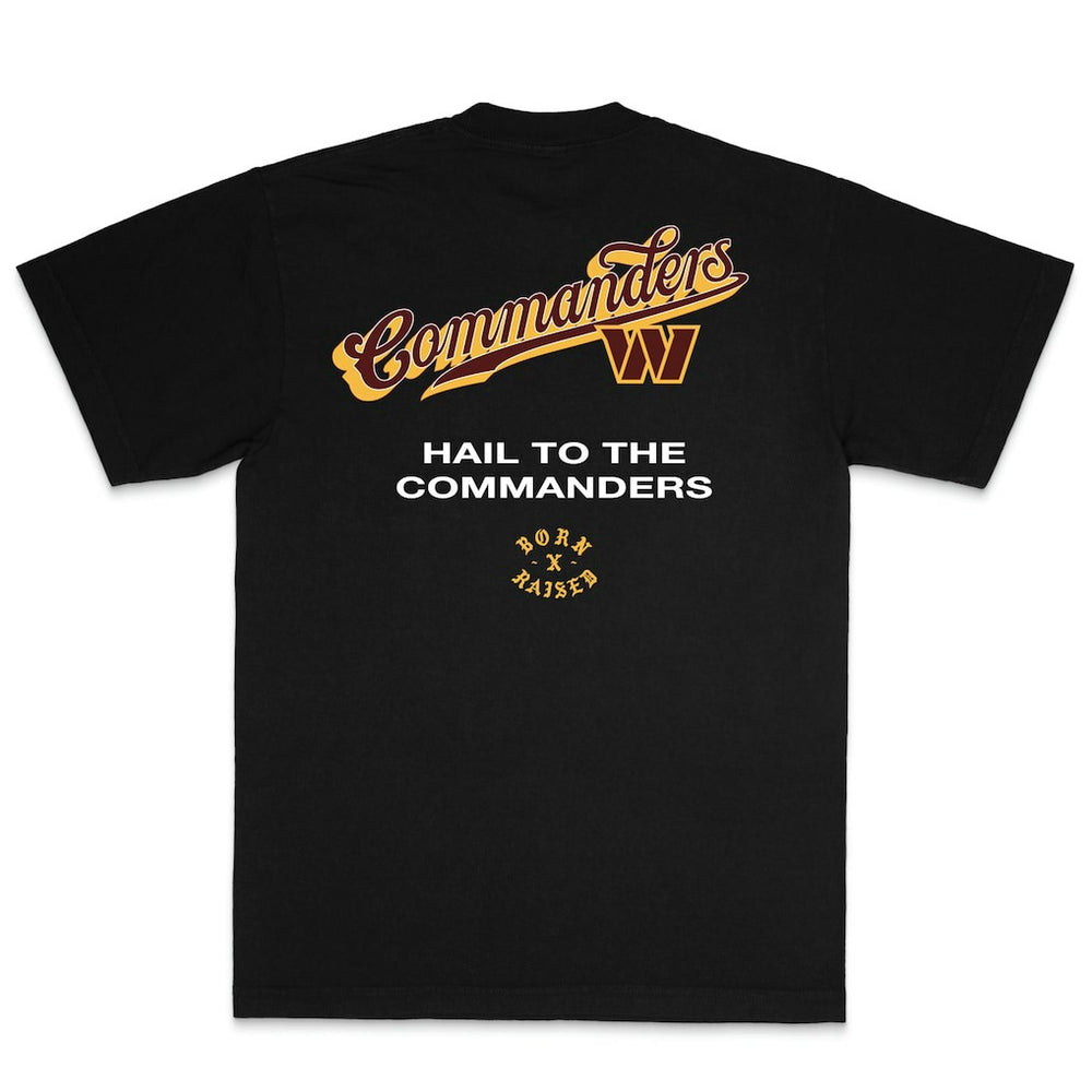 Washington Commanders Born x Raised Unisex Pro Script T-Shirt - Black - NFL