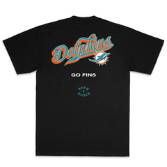 Miami Dolphins Born x Raised Unisex Pro Script T-Shirt - Black - NFL