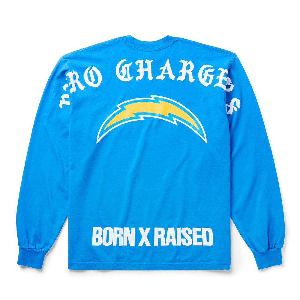 Los Angeles Chargers Born x Raised Unisex Long Sleeve Local T-Shirt - Powder Blue - NFL