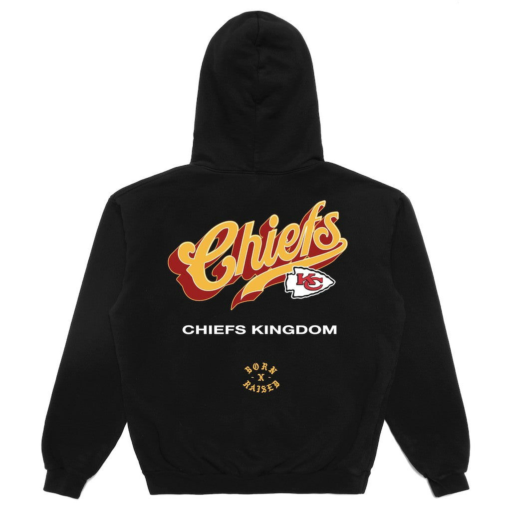 Kansas City Chiefs Born x Raised Unisex Pro Script Hoodie - Black - NFL