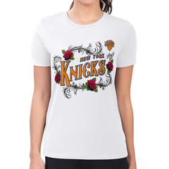 New York Knicks G-III 4Her by Carl Banks Women's Super-Slim Fit Lightweight Roses Crew Neck T-Shirt White