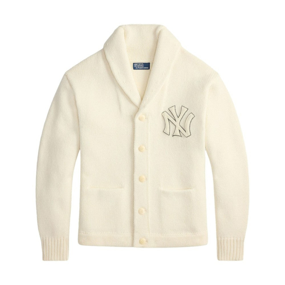 New York Yankees Polo Ralph Lauren Wool Shawl Button-Up Cardigan Sale