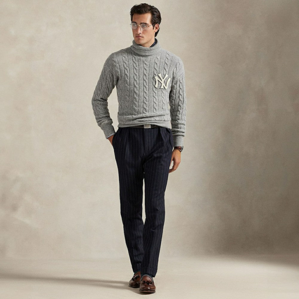 New York Yankees Polo Ralph Lauren Wool Turtleneck Sweater Online