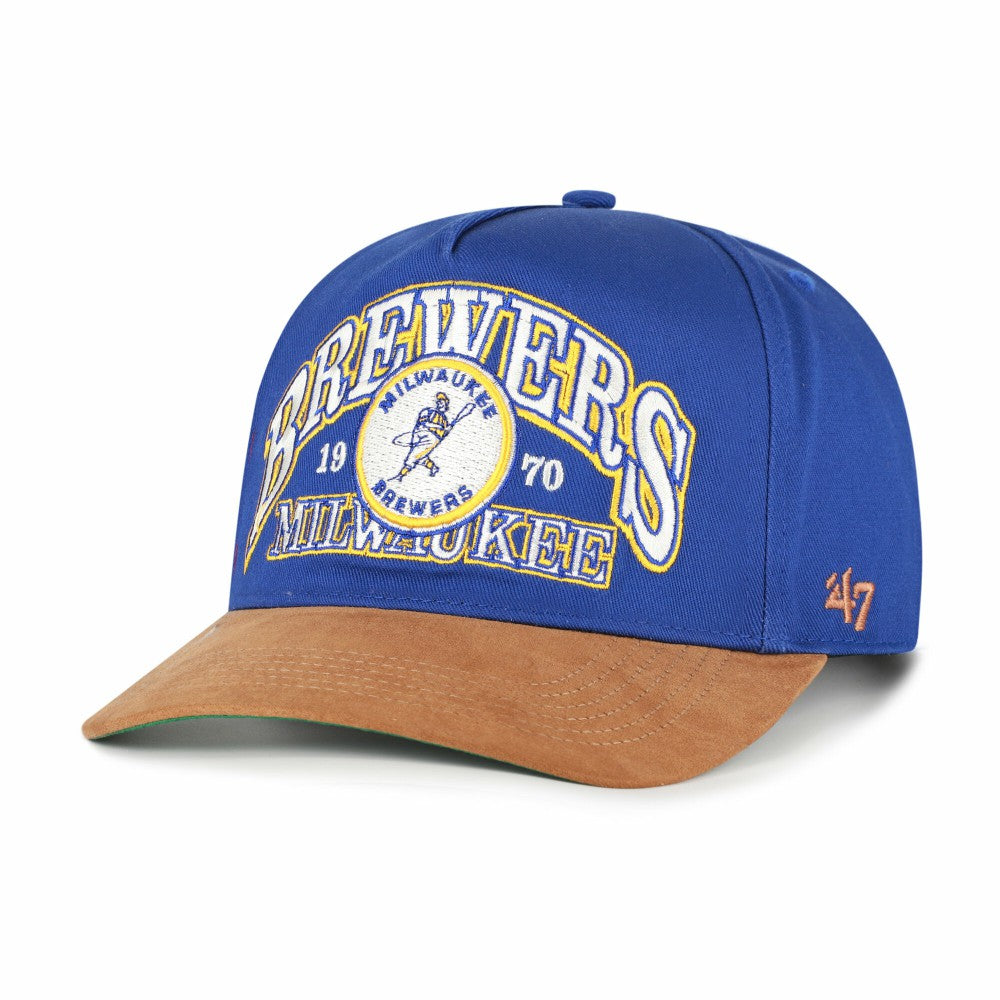 Milwaukee Brewers '47 Cooperstown Break Wood Suede Hitch Adjustable Hat for sale