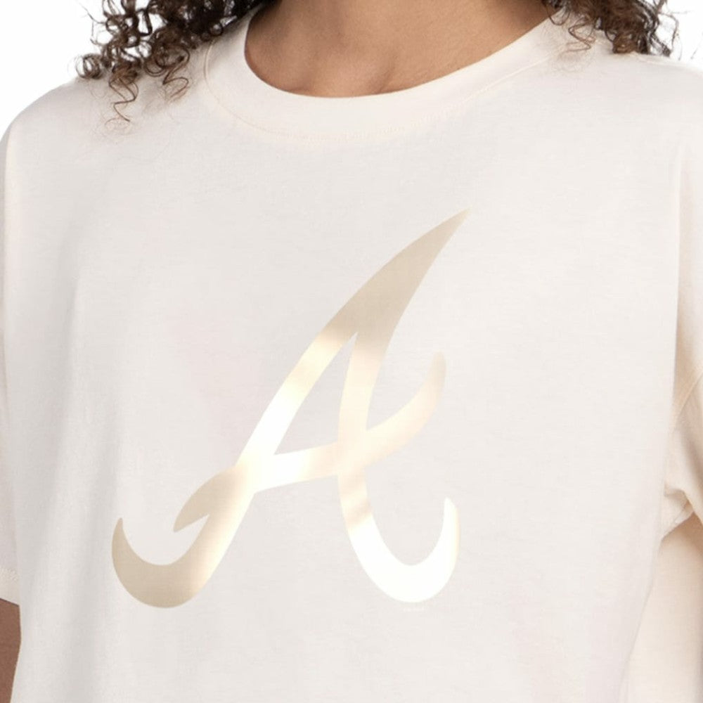 Atlanta Braves Starter Women's Pastels Boxy Cropped T-Shirt Outlet