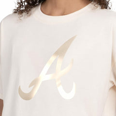 Atlanta Braves Starter Women's Pastels Boxy Cropped T-Shirt Outlet