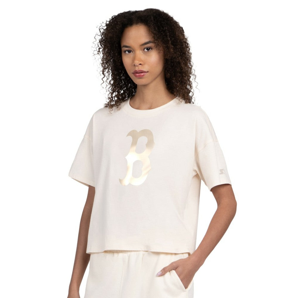 Boston Red Sox Starter Women's Pastels Boxy Cropped T-Shirt for sale