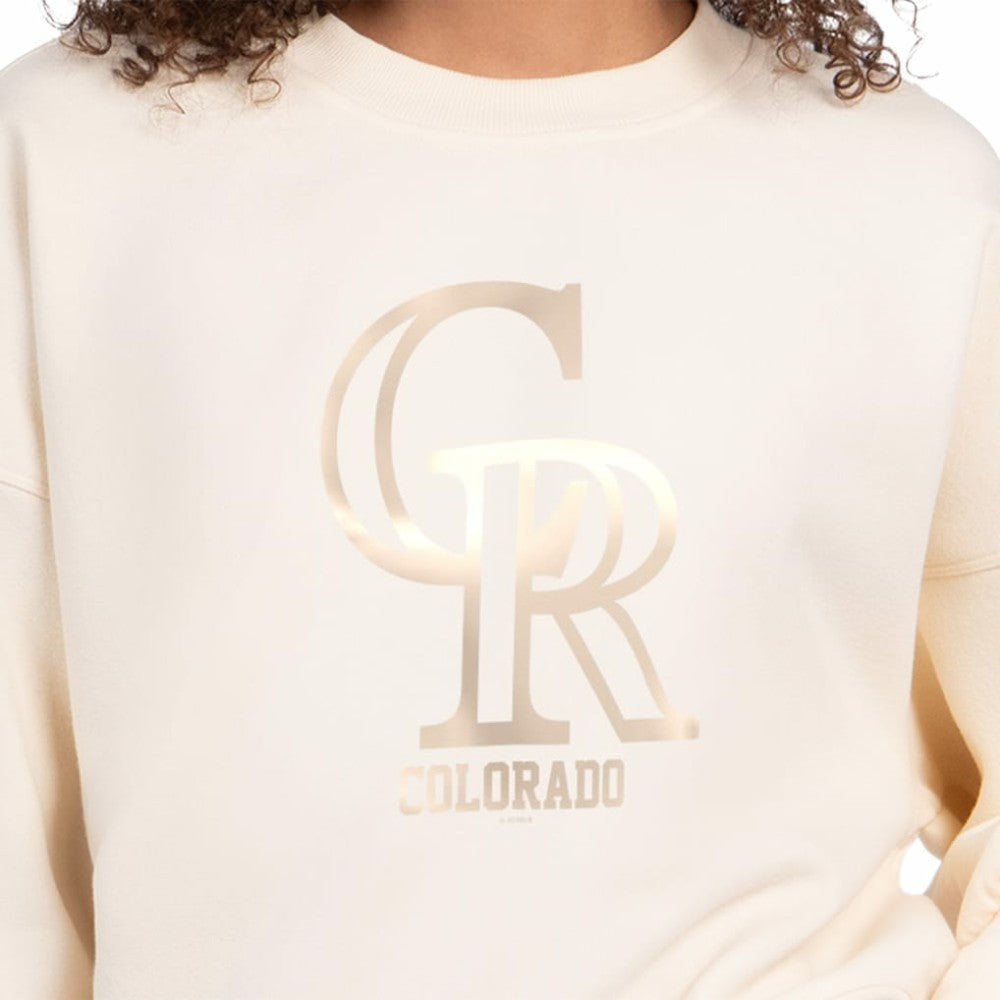 Colorado Rockies Starter Women's Pastels Boxy Fleece Sweatshirt Near Me