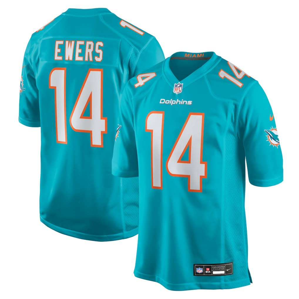 Quinn Ewers Miami Dolphins Team Game Jersey - Aqua - Nike