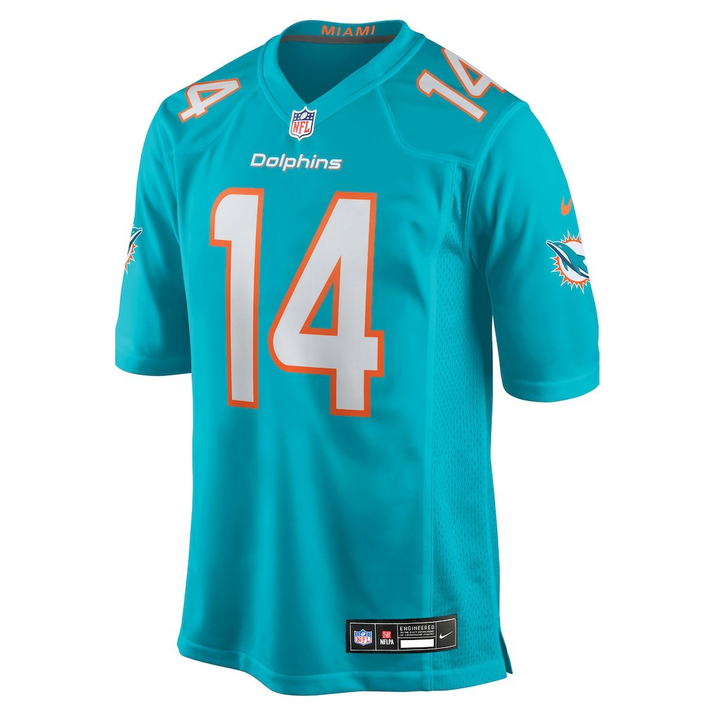 Quinn Ewers Miami Dolphins Team Game Jersey - Aqua - Nike