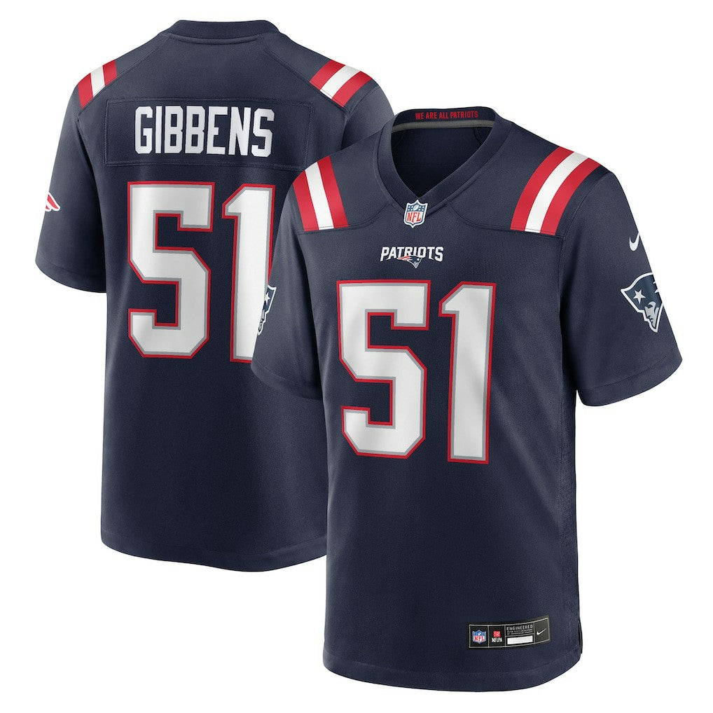 Jack Gibbens New England Patriots Team Game Jersey - Navy - Nike