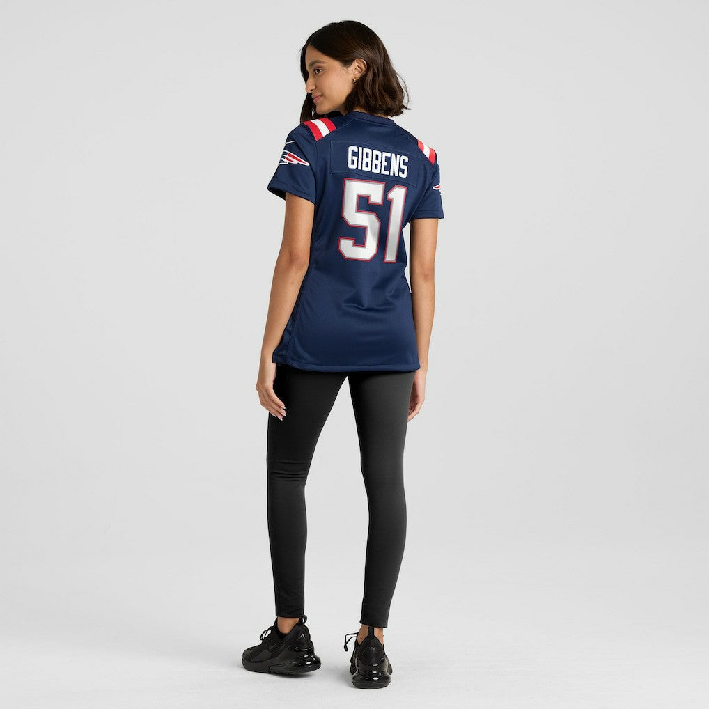 Jack Gibbens New England Patriots Women's Team Game Jersey - Navy - Nike