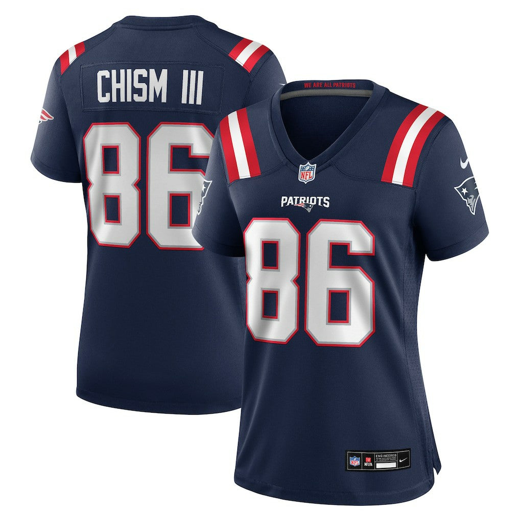 Efton Chism III New England Patriots Women's Team Game Jersey - Navy - Nike