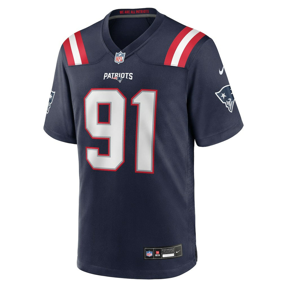 Elijah Ponder New England Patriots Team Game Jersey - Navy - Nike