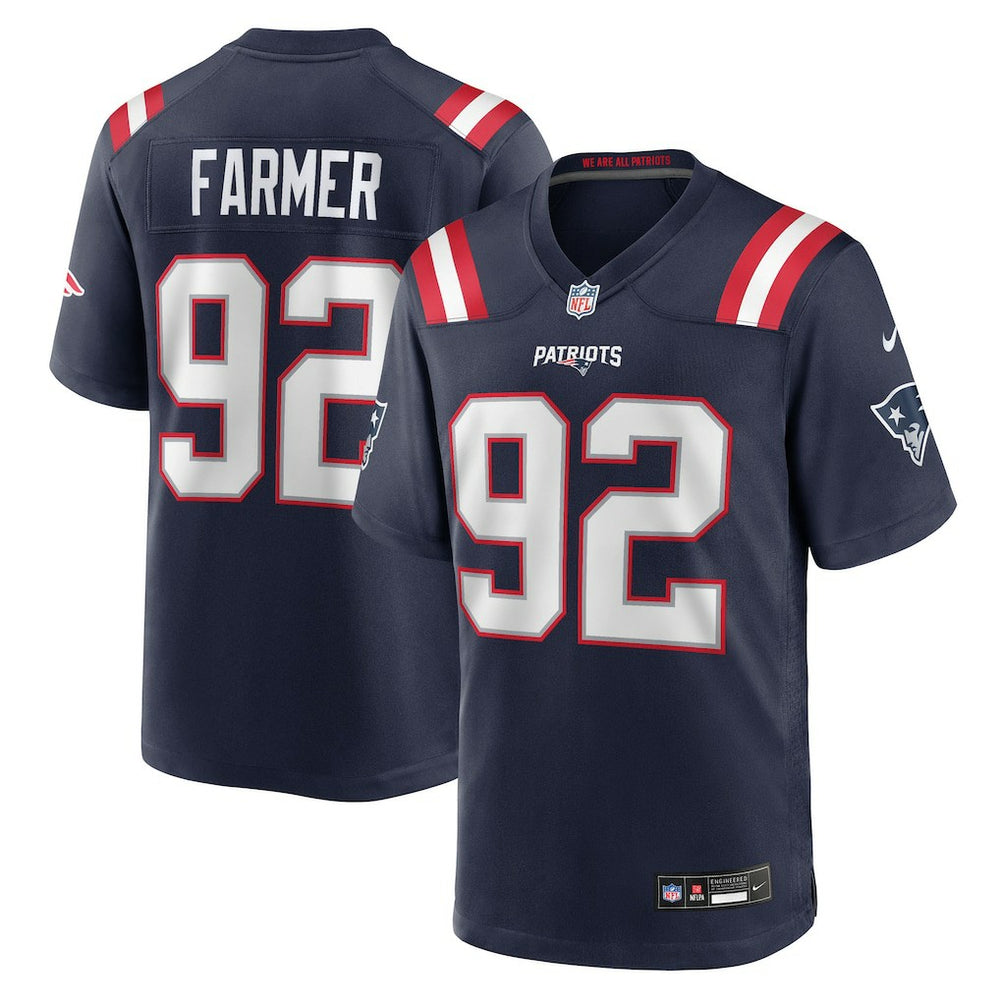 Joshua Farmer New England Patriots Team Game Jersey - Navy - Nike