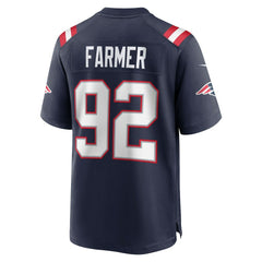 Joshua Farmer New England Patriots Team Game Jersey - Navy - Nike