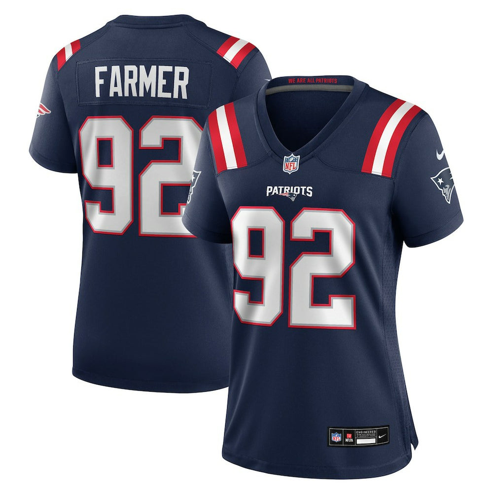 Joshua Farmer New England Patriots Women's Team Game Jersey - Navy - Nike