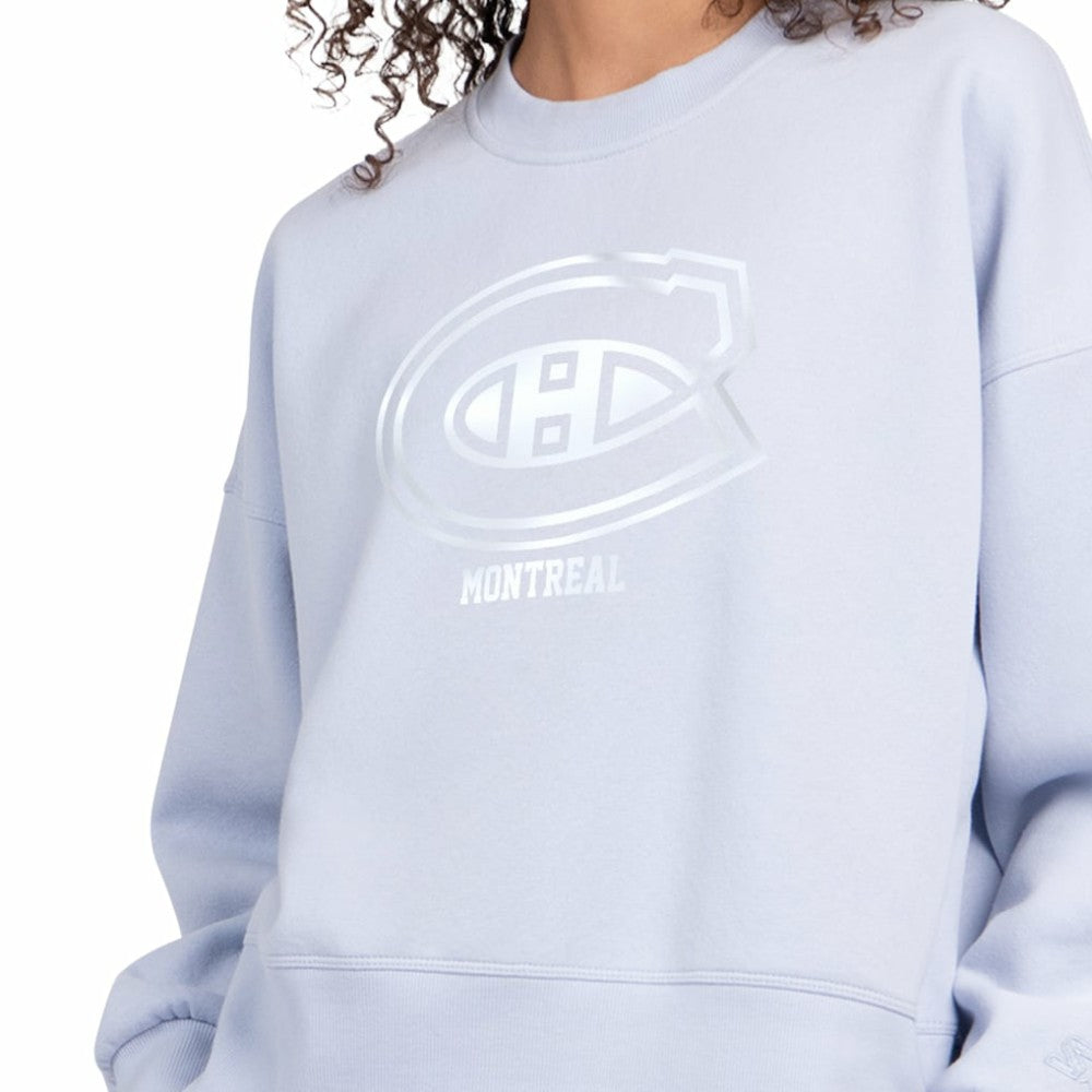 Montreal Canadiens Starter Women's Boxy Cropped Sweatshirt - Blue | NHL discount