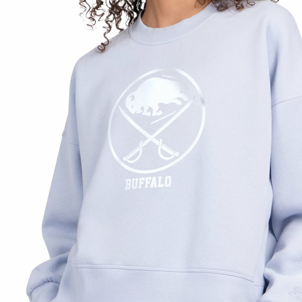 Buffalo Sabres Starter Women's Boxy Cropped Sweatshirt - Blue | NHL Lifestyle