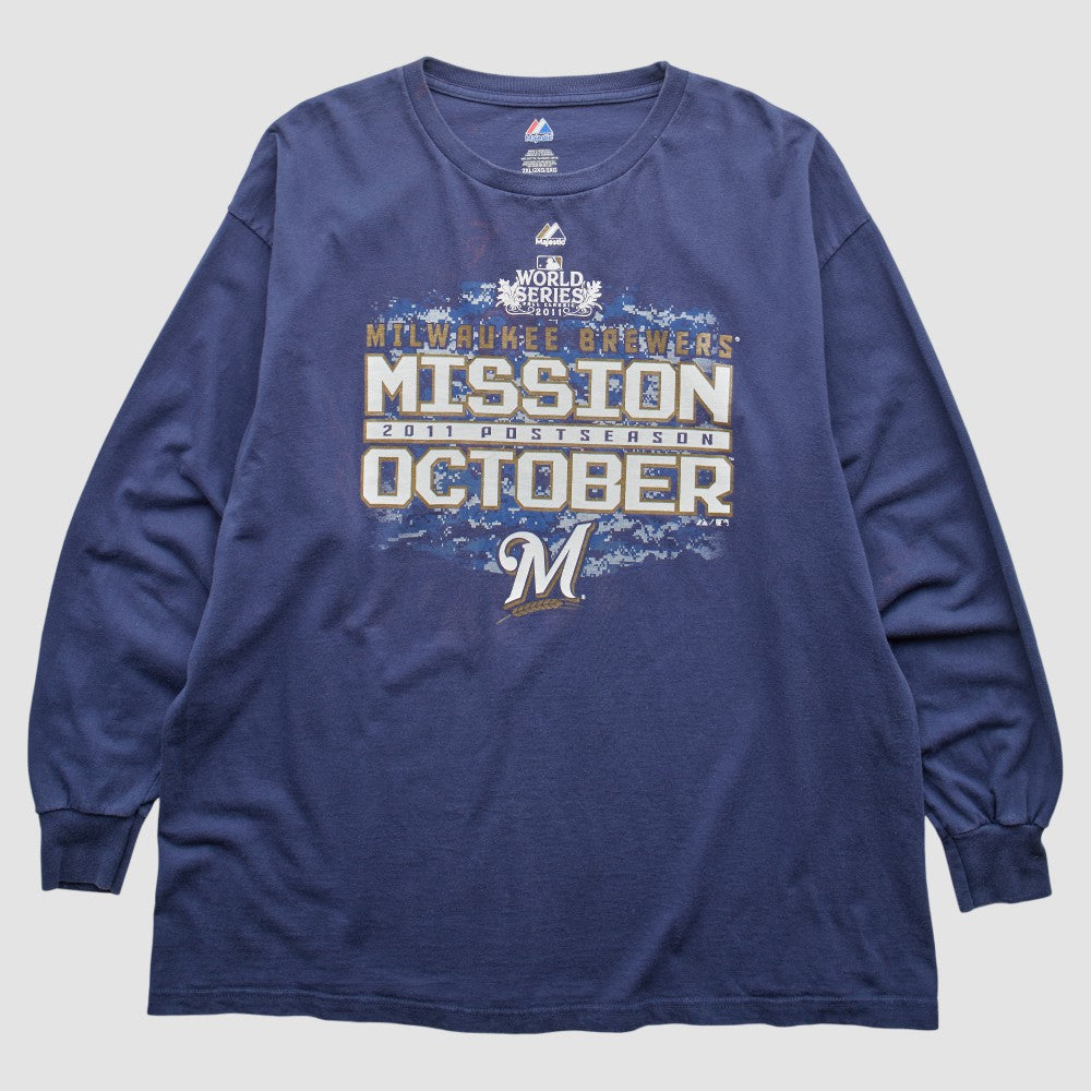 Milwaukee Brewers Majestic 2011 Long Sleeve T-Shirt Near Me